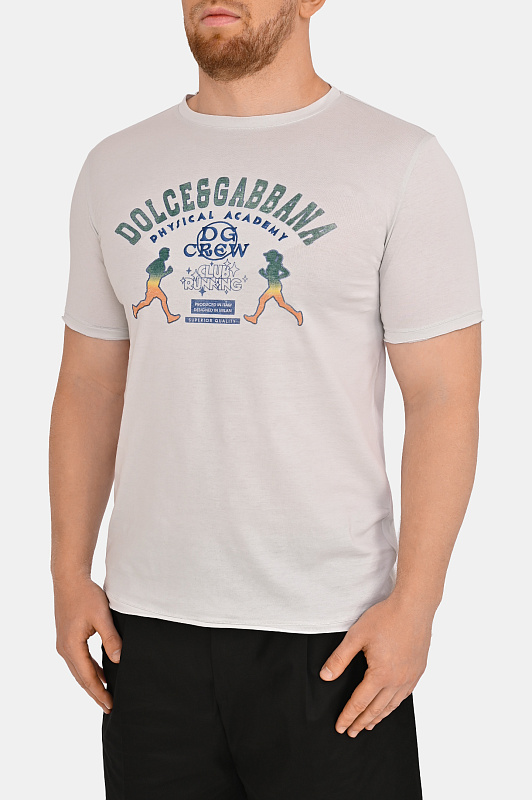 Футболка DOLCE & GABBANA  Серый Мужской G8TI9Z G7PPB