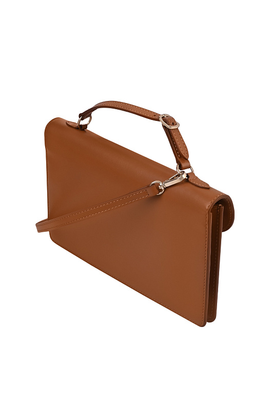Кожаный клатч с пряжкой SANTONI Коричневый Женский DFPGA2789FO-HFRY Кожаный клатч с пряжкой SANTONI Коричневый Женский DFPGA2789FO-HFRY