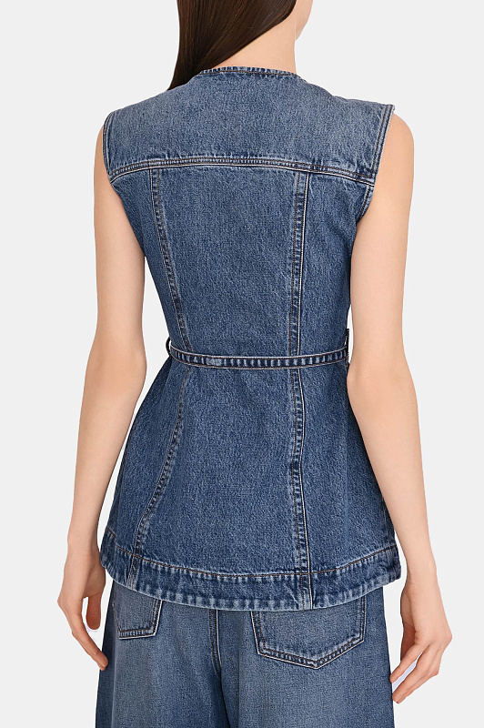 Блуза+пояс SPORTMAX Синий Женский SPDDOMINIO 2612161015600