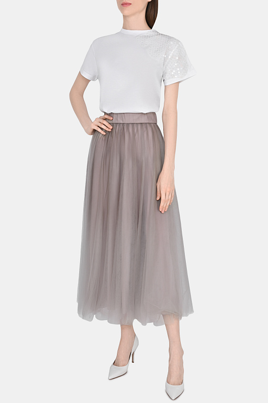 Юбка FABIANA FILIPPI  Серый Женский GND222W418H127