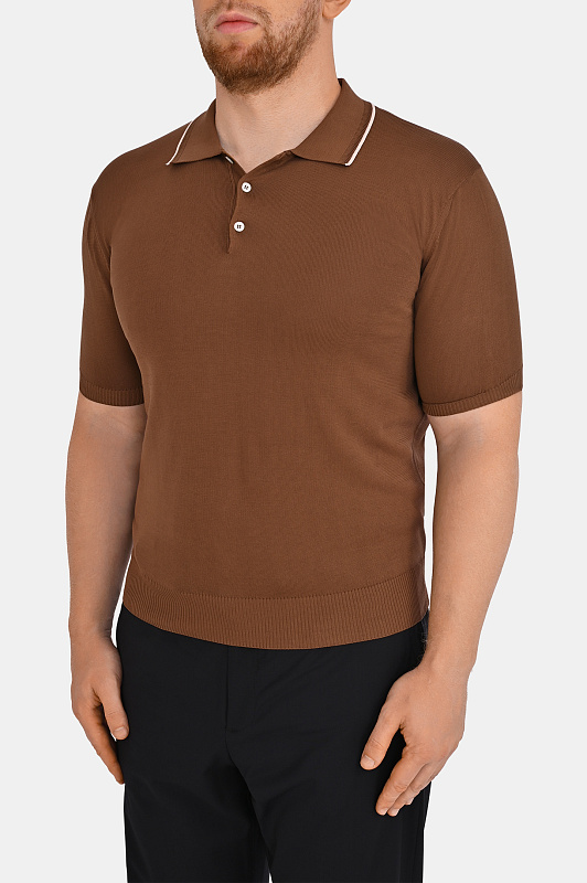 Поло CANALI Коричневый Мужской C1164MK02460 Поло CANALI Коричневый Мужской C1164MK02460