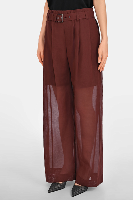 Брюки BRUNELLO  CUCINELLI Бордовый Женский M0F91P8862