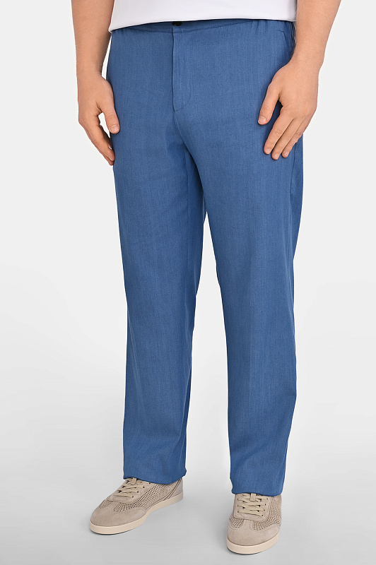 Брюки KITON Голубой Мужской UPN01H0969603