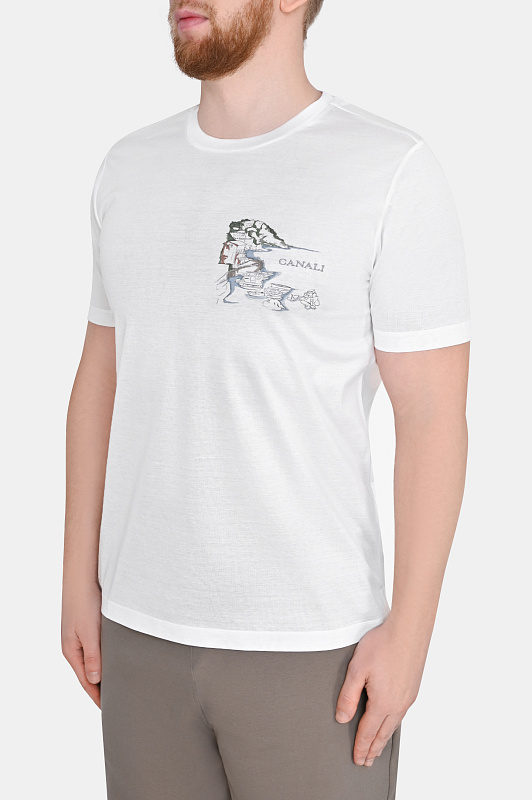 Футболка CANALI Белый Мужской MJ01908 T0003