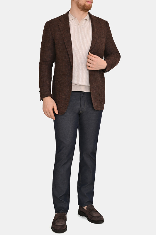 Джинсы CANALI Темно-синий Мужской 91729PD01632