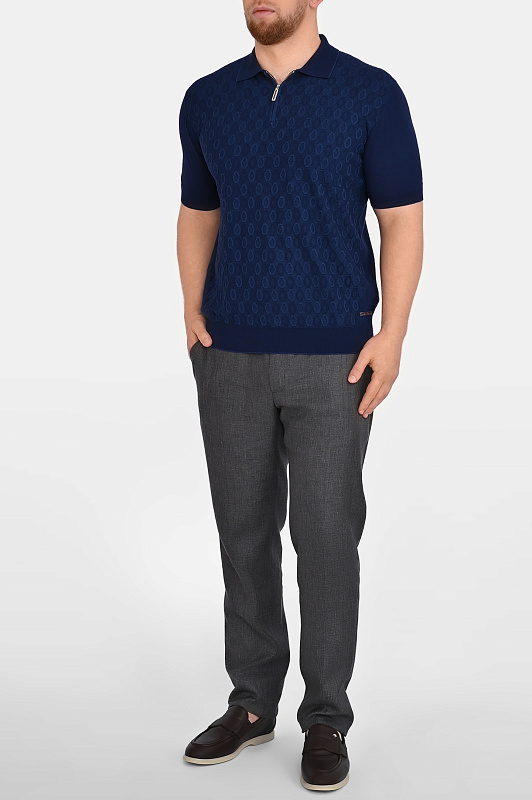 Поло STEFANO RICCI Темно-синий Мужской K414015P31 F26166