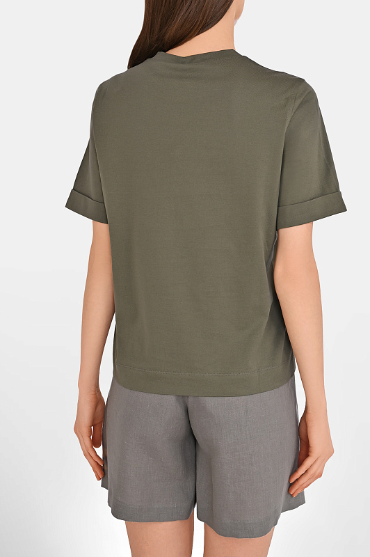 Футболка BRUNELLO  CUCINELLI Зеленый Женский M0T81BZ100