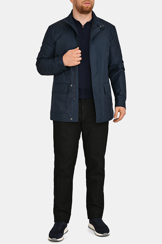 Поло CANALI Темно-синий Мужской C1165MK02460
