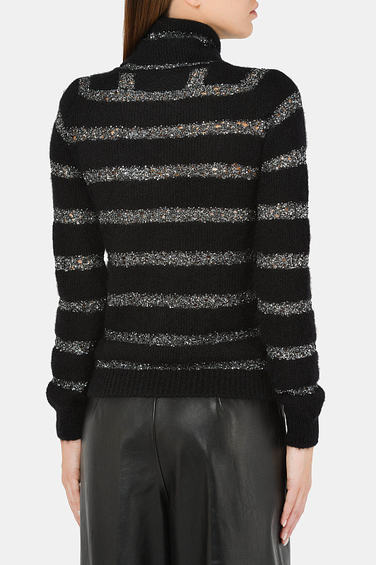 Свитер SAINT LAURENT  Черный Женский 637736 YAVD2