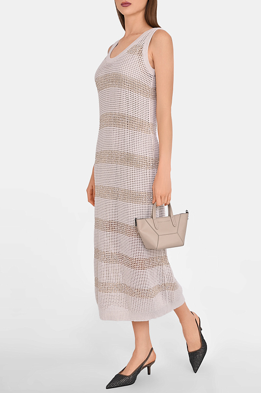 Платье BRUNELLO  CUCINELLI Бежевый Женский M58772A90