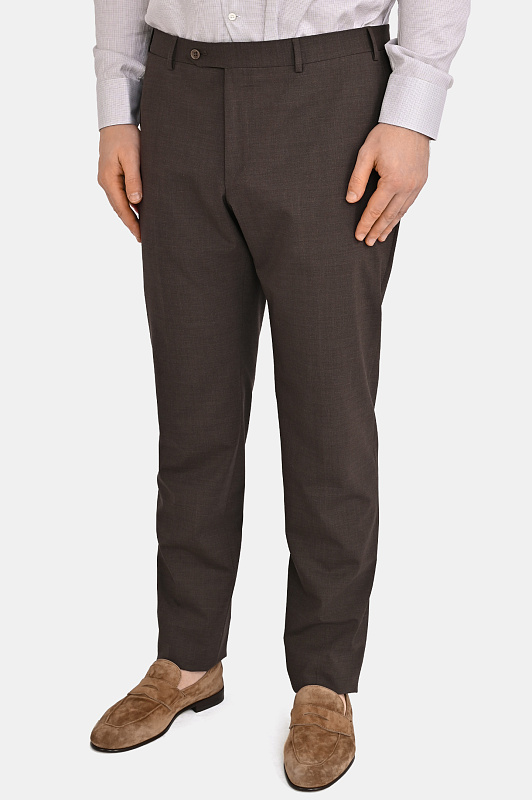 Брюки CANALI Темно-коричневый Мужской 71019EU00551