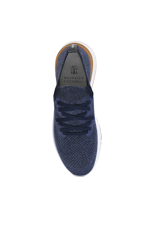 Кроссовки BRUNELLO  CUCINELLI Темно-синий Мужской MZUKISO250 
