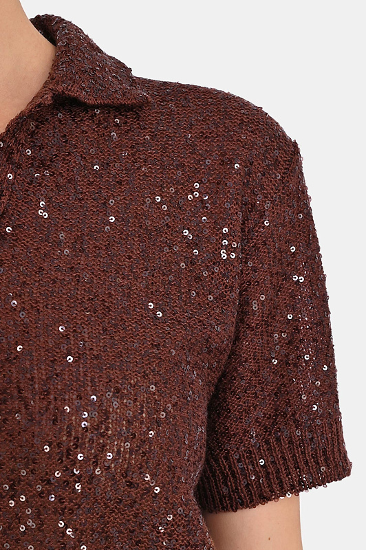Топ BRUNELLO  CUCINELLI Коричневый Женский MDJ547605