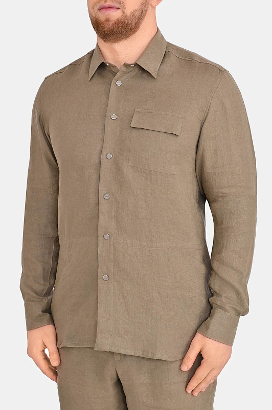 Рубашка KITON Зеленый Мужской UMCBUBAH096900 Рубашка KITON Зеленый Мужской UMCBUBAH096900