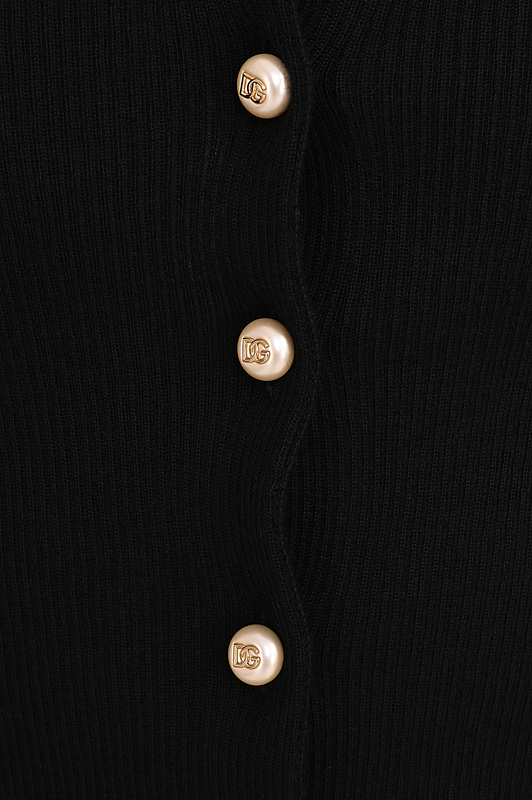 Тонкий кардиган с пуговицами DOLCE & GABBANA  Черный Женский FXVF5T JBW25
