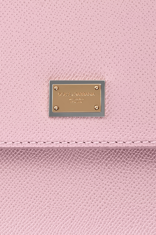 Кожаная сумка с клапаном DOLCE & GABBANA Розовый Женский BB6002B1001 Кожаная сумка с клапаном DOLCE & GABBANA Розовый Женский BB6002B1001