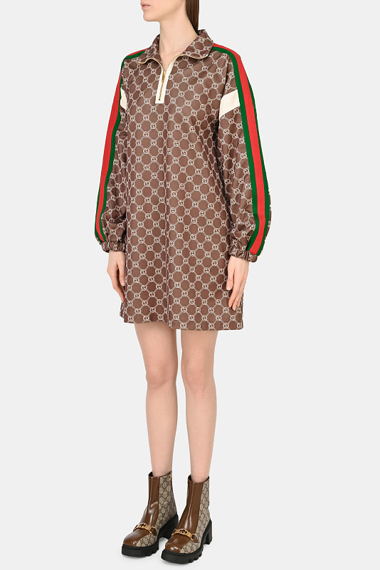 Платье GUCCI Коричневый Женский 678689 XJD1G