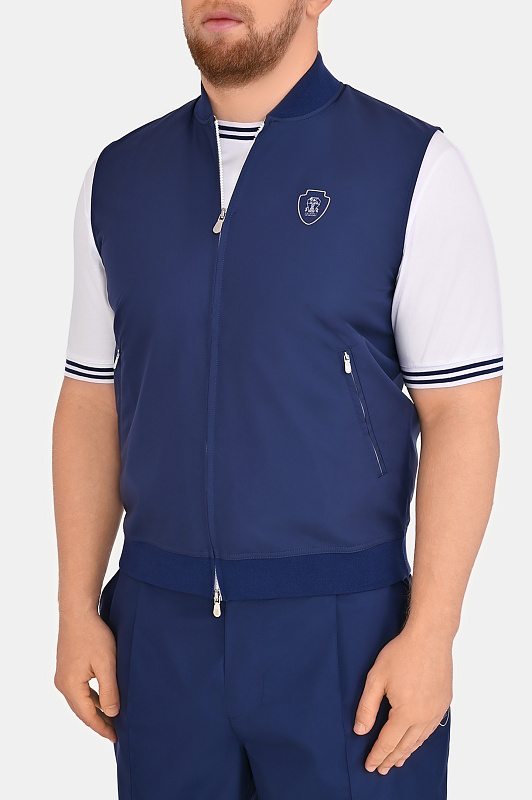 Жилет BRUNELLO CUCINELLI Синий Мужской MB4229083T Жилет BRUNELLO CUCINELLI Синий Мужской MB4229083T