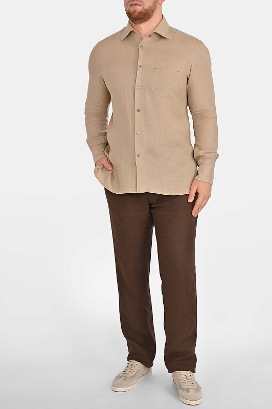 Рубашка KITON Бежевый Мужской UMCNERHH096902 Рубашка KITON Бежевый Мужской UMCNERHH096902