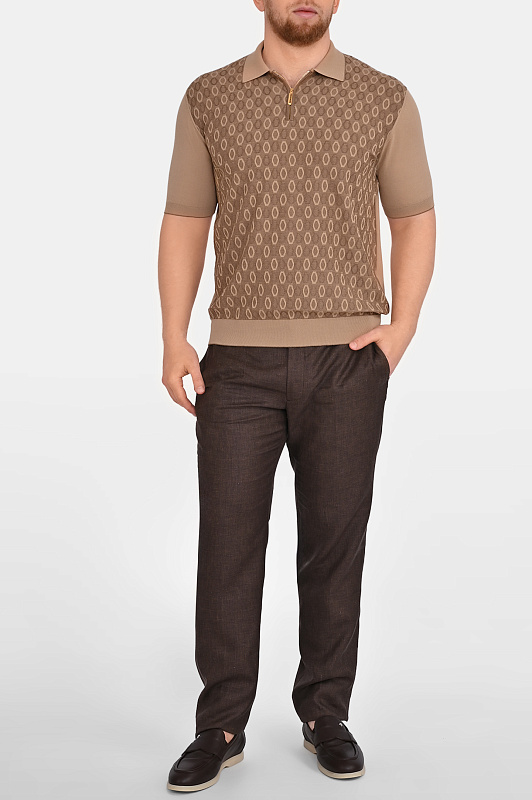 Поло STEFANO RICCI Бежевый Мужской K414015P31 F26166