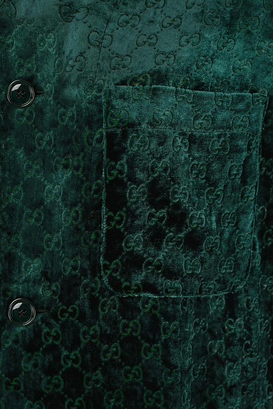 Рубашка (Блуза) GUCCI Зеленый Женский 675827 ZAHGE