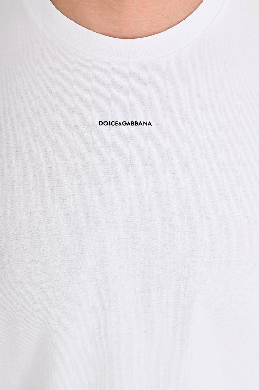 Футболка DOLCE & GABBANA  Белый Мужской G8PB8T G7PYR