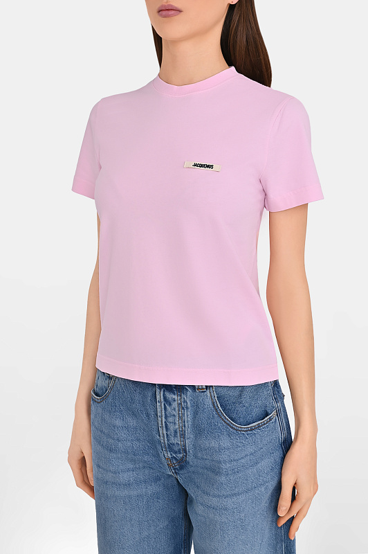 Футболка JACQUEMUS Розовый Женский TSW00550AJ00029 