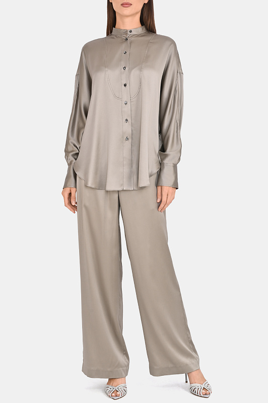 Брюки BRUNELLO  CUCINELLI Оливковый Женский M0C59P8942