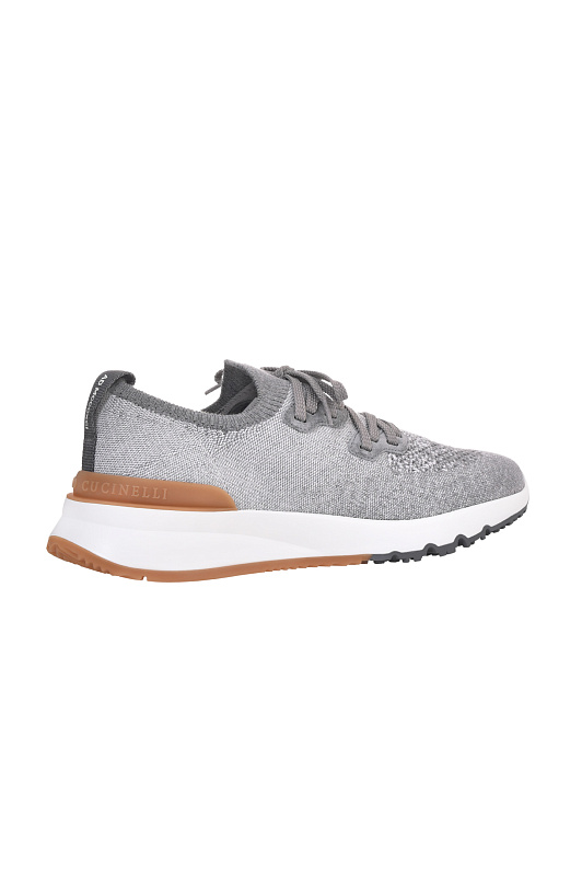 Кроссовки BRUNELLO  CUCINELLI Серый Мужской MZUKISO250