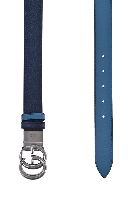 Ремень GUCCI Синий Мужской 643847 CAO2N