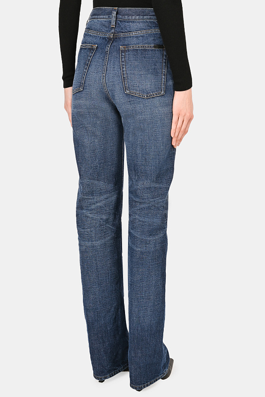 Джинсы SAINT LAURENT  Синий Женский 644332 Y10GA 4156