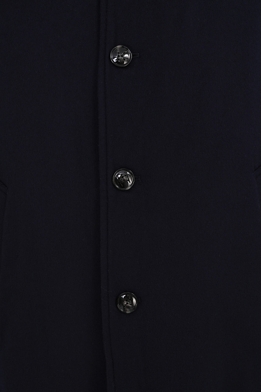 Пальто шерстяное KITON Темно-синий Мужской UW2564V0460L2