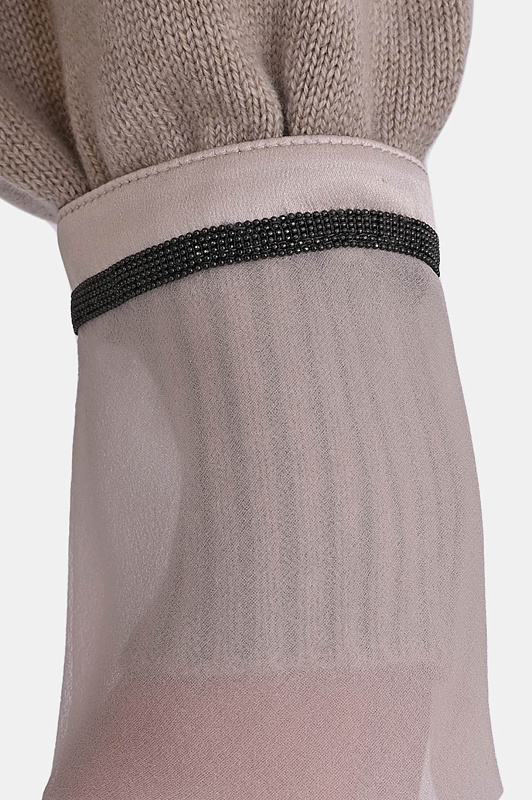 Трикотажный джемпер с манжетами BRUNELLO  CUCINELLI Бежевый Женский M12747000