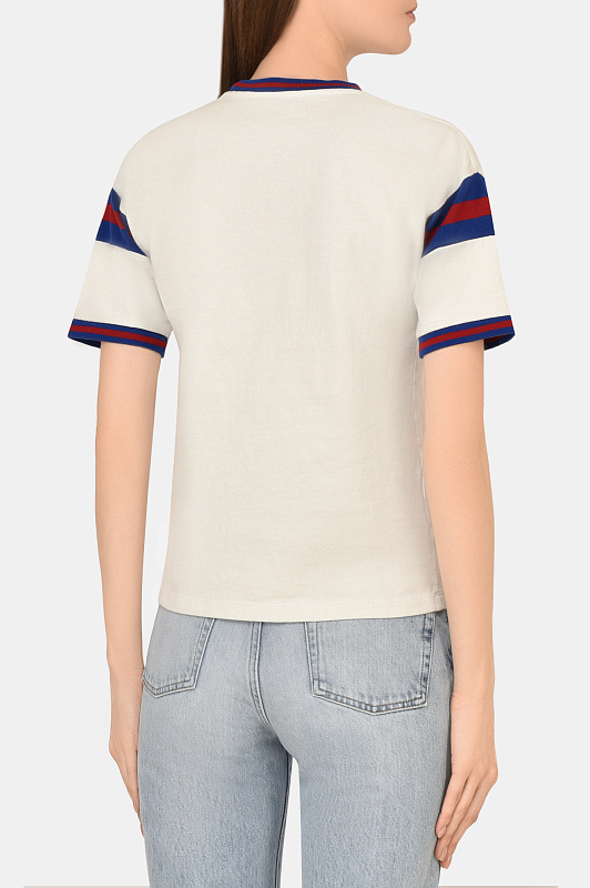 Футболка SAINT LAURENT  Белый Женский 672869 Y36LO 9582