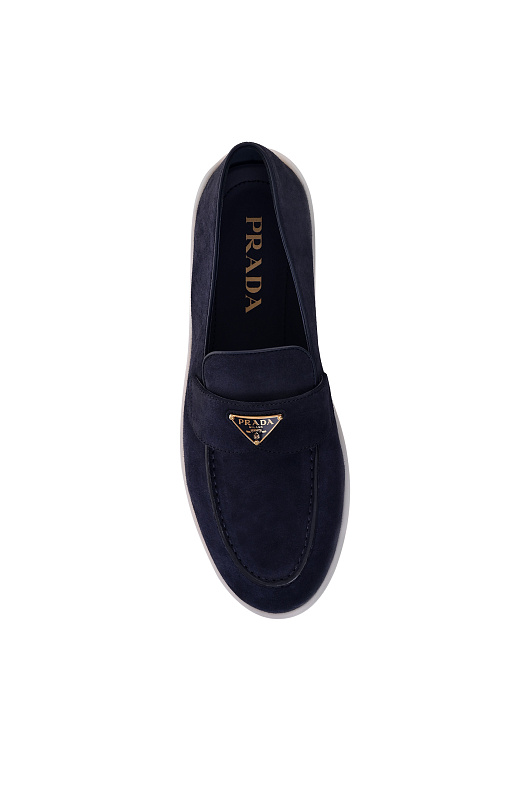Лоферы PRADA  Темно-синий Женский 1D222NB0253LOL