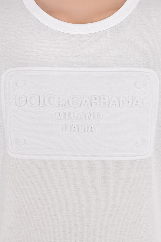 Футболка DOLCE & GABBANA  Белый Мужской G8KBAZ G7C7U