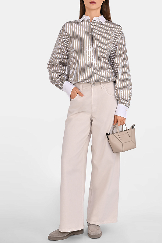 Лоферы BRUNELLO  CUCINELLI Бежевый Женский MZSFG2370