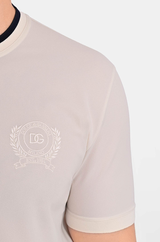 Футболка DOLCE & GABBANA  Молочный Мужской G8SW4Z HU7WZ