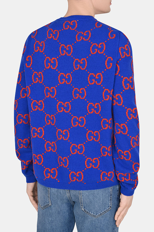 Свитер GUCCI Синий Мужской 674042 XKB3V