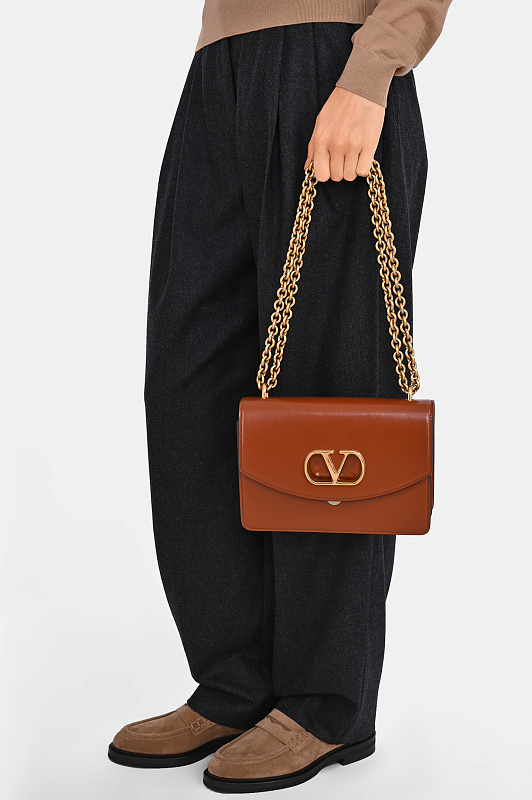 Сумка с цепочным ремнём VALENTINO GARAVANI Коричневый Женский 8W2B0R16GCB