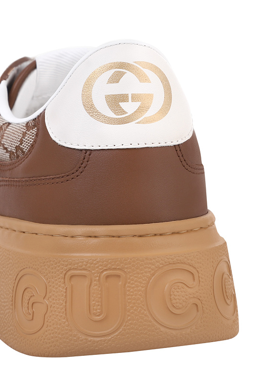 Кеды GUCCI Бежевый Мужской 675840 UPG20