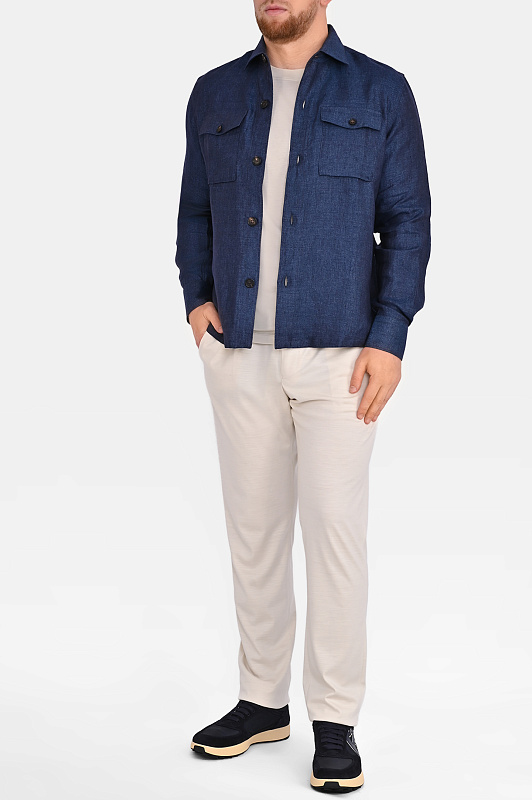 Хлопковая футболка KITON Молочный Мужской UMK1165A024 Хлопковая футболка KITON Молочный Мужской UMK1165A024