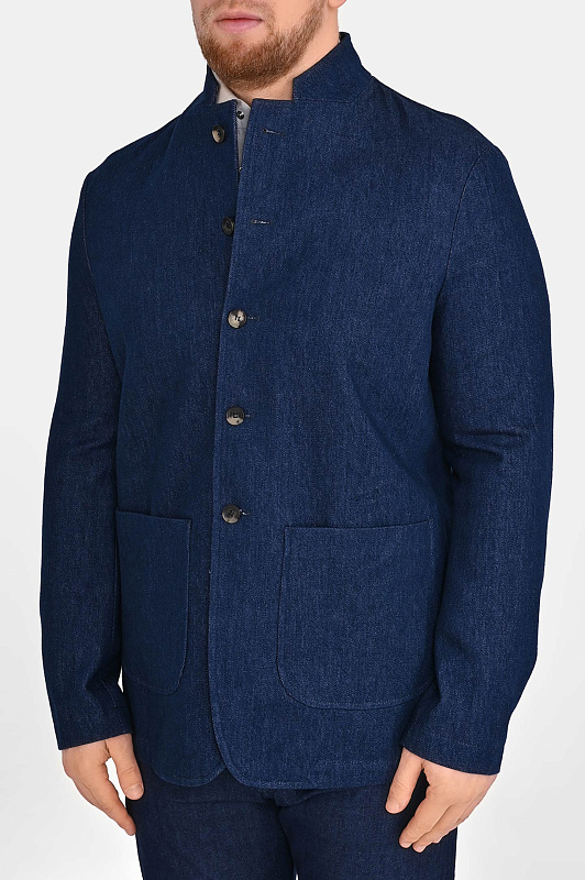 Куртка KITON Темно-синий Мужской UW2331AV0832H02002