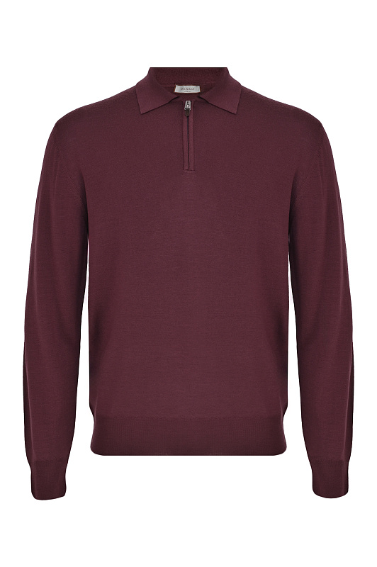 Поло с молнией CANALI Бордовый Мужской MK01149 C0572 Поло с молнией CANALI Бордовый Мужской MK01149 C0572