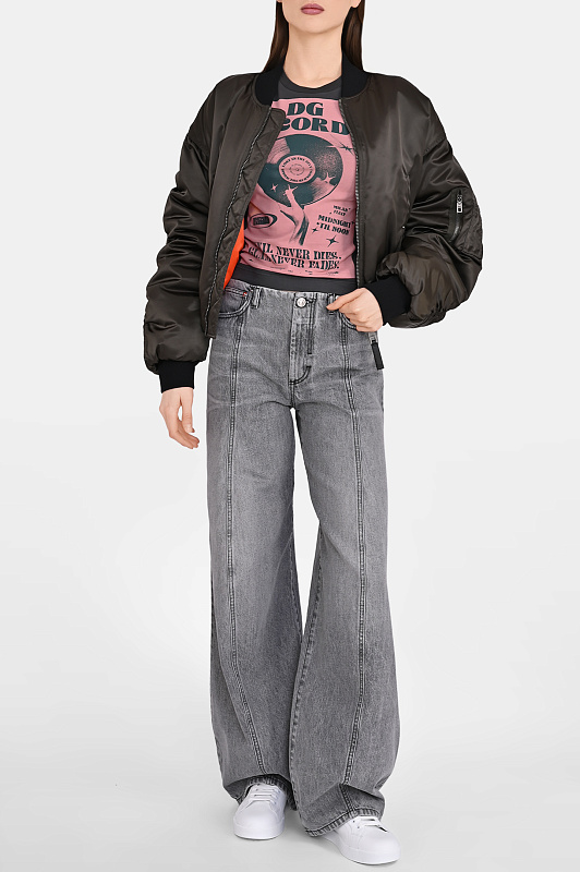 Футболка DOLCE & GABBANA  Темно-серый Женский F8V81T GDDPH