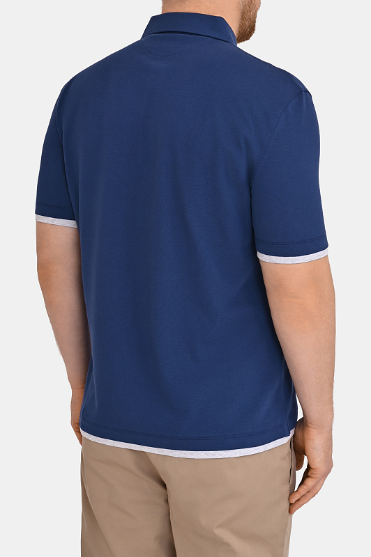 Поло BRUNELLO  CUCINELLI Синий Мужской ME8543966