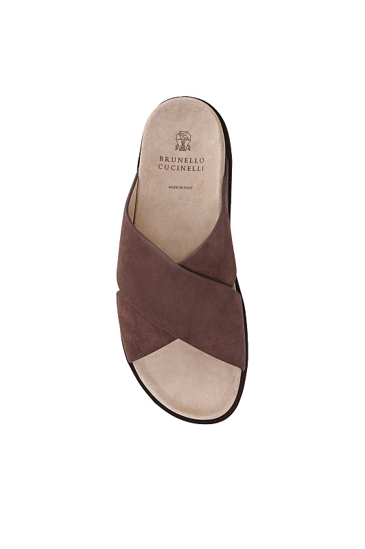 Пантолеты BRUNELLO  CUCINELLI Коричневый Мужской MZUSOLY327