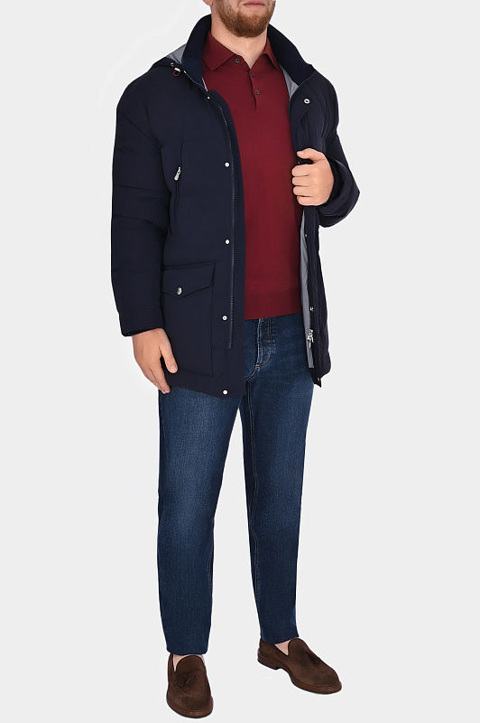 Куртка BRUNELLO  CUCINELLI Темно-синий Мужской MM4031823