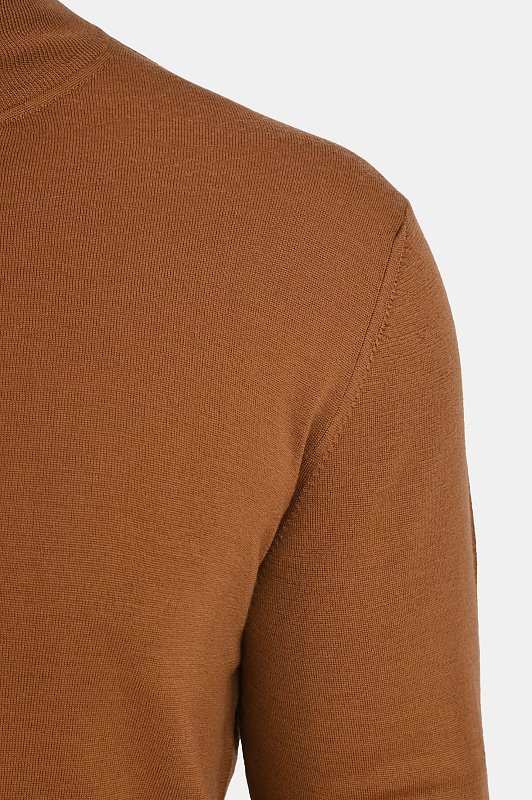 Трикотажное поло на молнии CANALI Коричневый Мужской MK01149 C0015