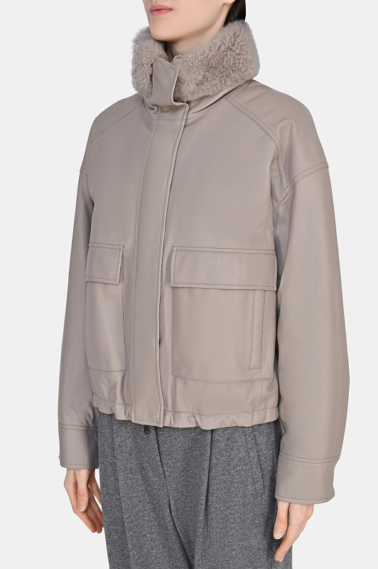 Куртка BRUNELLO  CUCINELLI Бежевый Женский MPTAN2851P